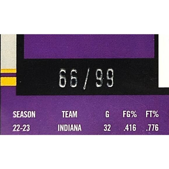 2023-24 NBA Hoops Premium Stock JALEN HOOD-SCHIFINO Blue Disco Parallel 66/99 - Picture 3 of 3